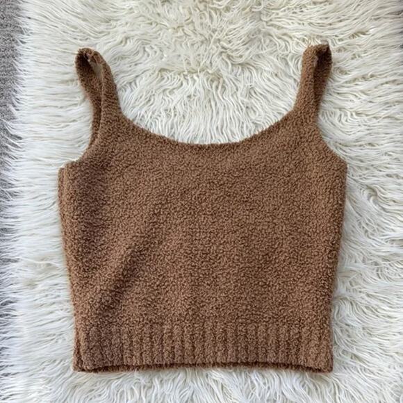 SKIMS Teddy Cozy Knit Tank Carmel Tan Brown - Picture 1 of 6